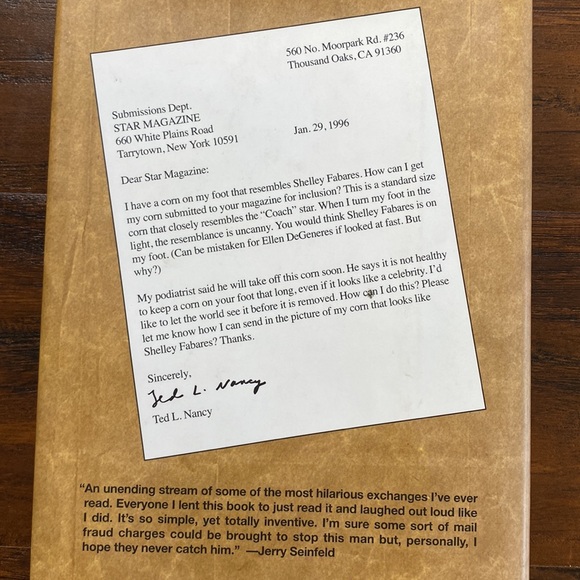 Letters from a Nut by Ted L. Nancy Hardcover Book - Picture 3 of 6